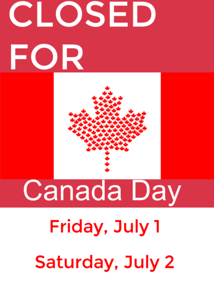 Canada Day Closure